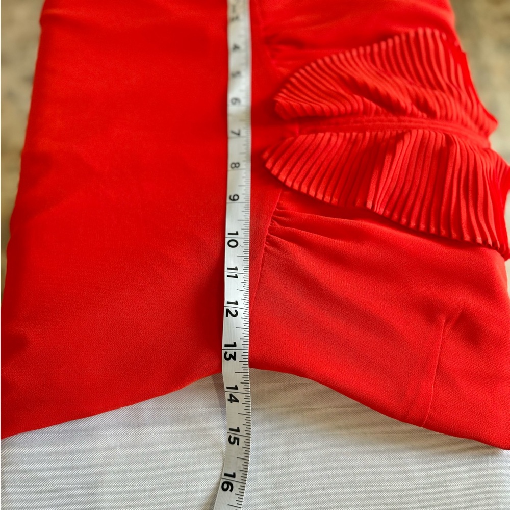 Sam Edelman Fire Engine Red Ruffle Midi Dress - Picture 7 of 9